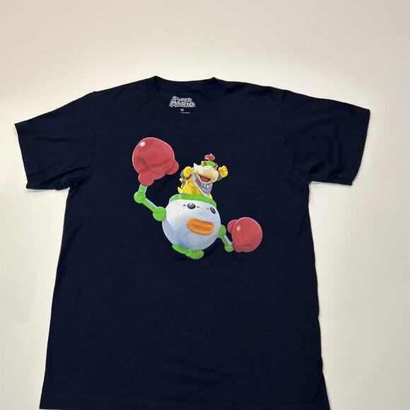 Bowser Jr Shirt Mens Size Medium Blue Super Mario Bros Nintendo Gamer Tee - Picture 3 of 11